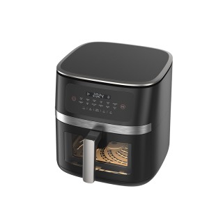 Black smart touchscreen non-stick air fryer