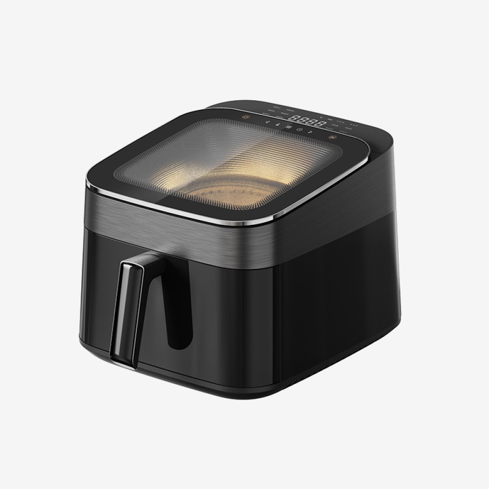Transparent lid multifunctional household air fryer