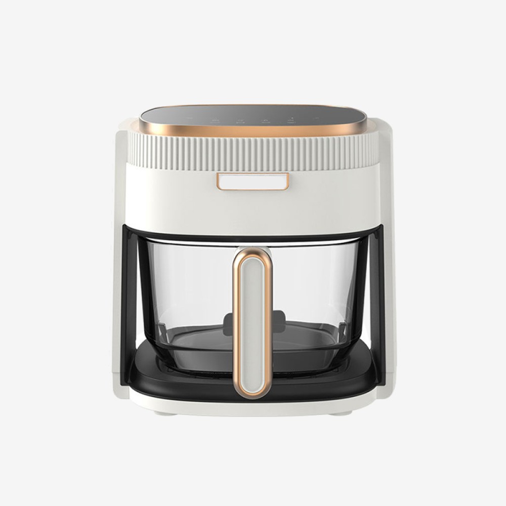 Simple electric air fryer with viewing