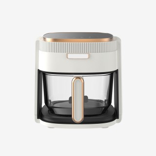 Simple electric air fryer with viewing