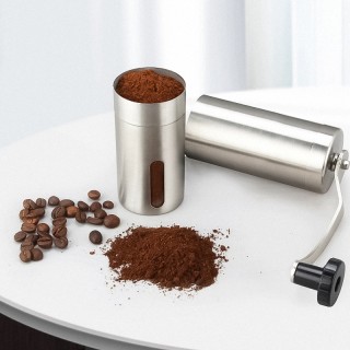 Portable stainless steel manual coffee bean grinder