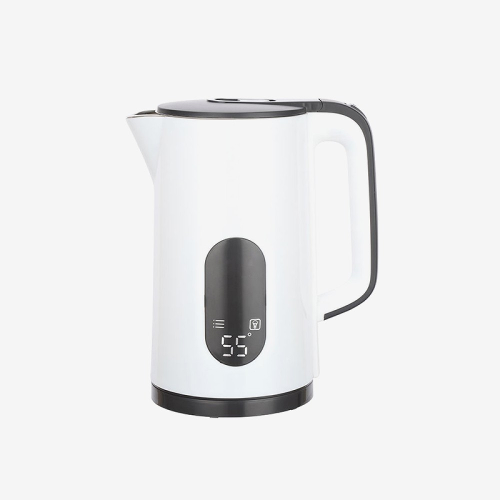 White temperature-controlled electric kettle