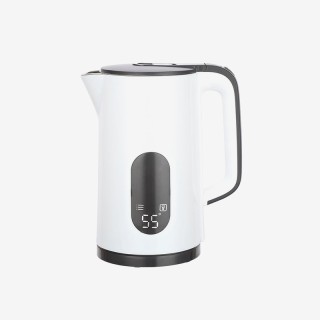 White temperature-controlled electric kettle