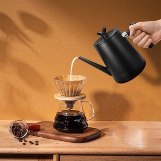 Multi-purpose black gooseneck electric kettle