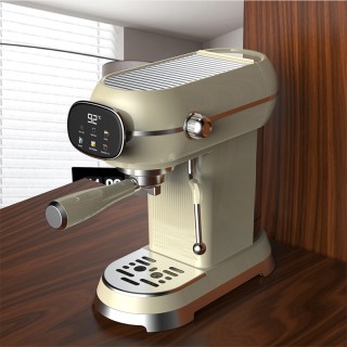 Retro digital touchscreen espresso machine