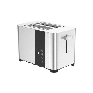 Touchscreen stainless steel pop-up toaster