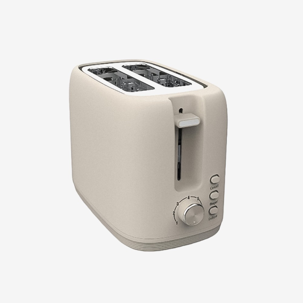 6-level temperature control 2-slice toaster
