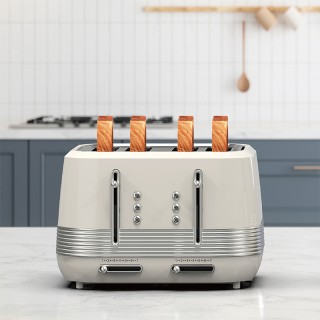 Electric retro pop-up 4-slice toaster