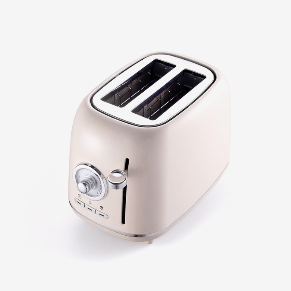 Retro automatic wide slot 2-slice toaster