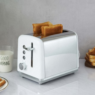 Stainless steel automatic pop-up 2-slice toaster
