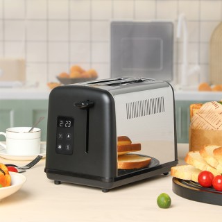 Smart touchscreen control for dual-slot toaster
